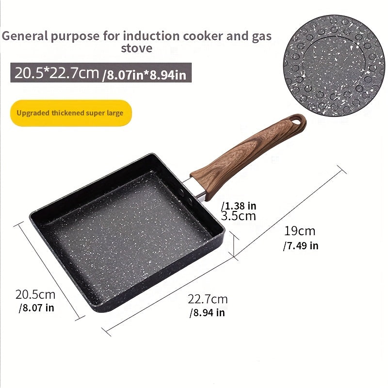 Toʻgʻri burchakli yopilmaydigan qattiq temir skilet tuxum, pancake, pastırma va bifshteks uchun 10 dyuym