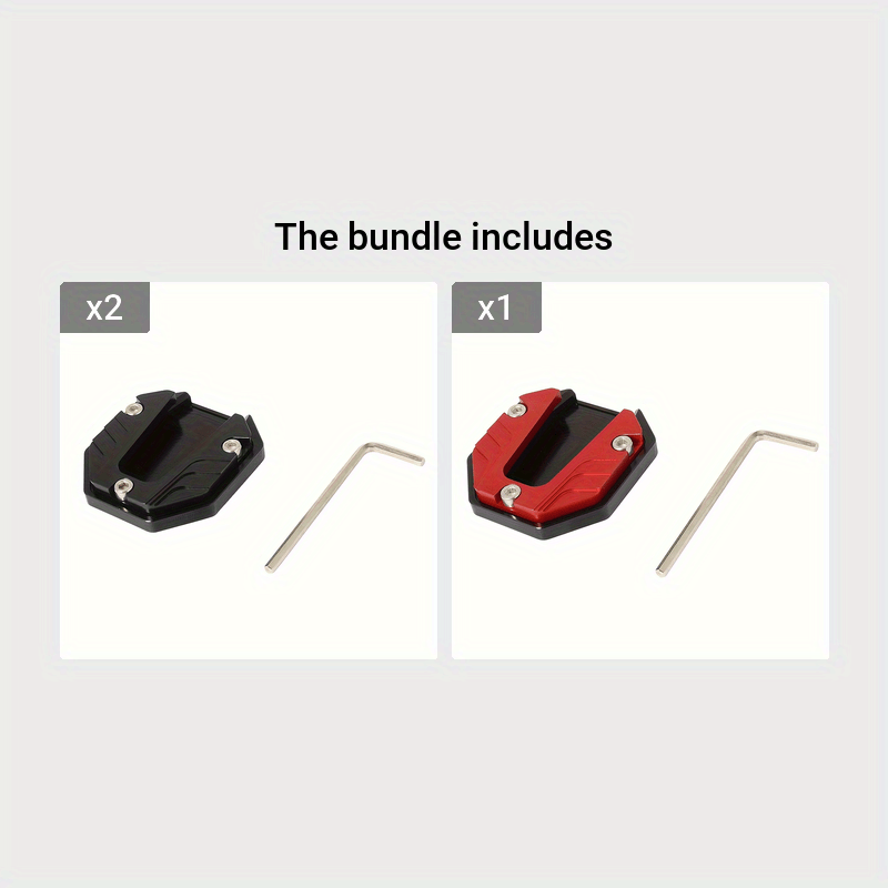 Motorcycle Kickstand Extension Plate Aluminum Side Stand Support for Scooters