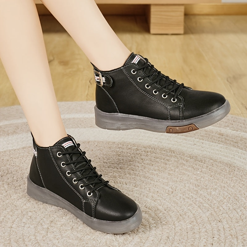 Women's Ankle Booties Solid Color Breathable Non-Slip All-Season Comfortable