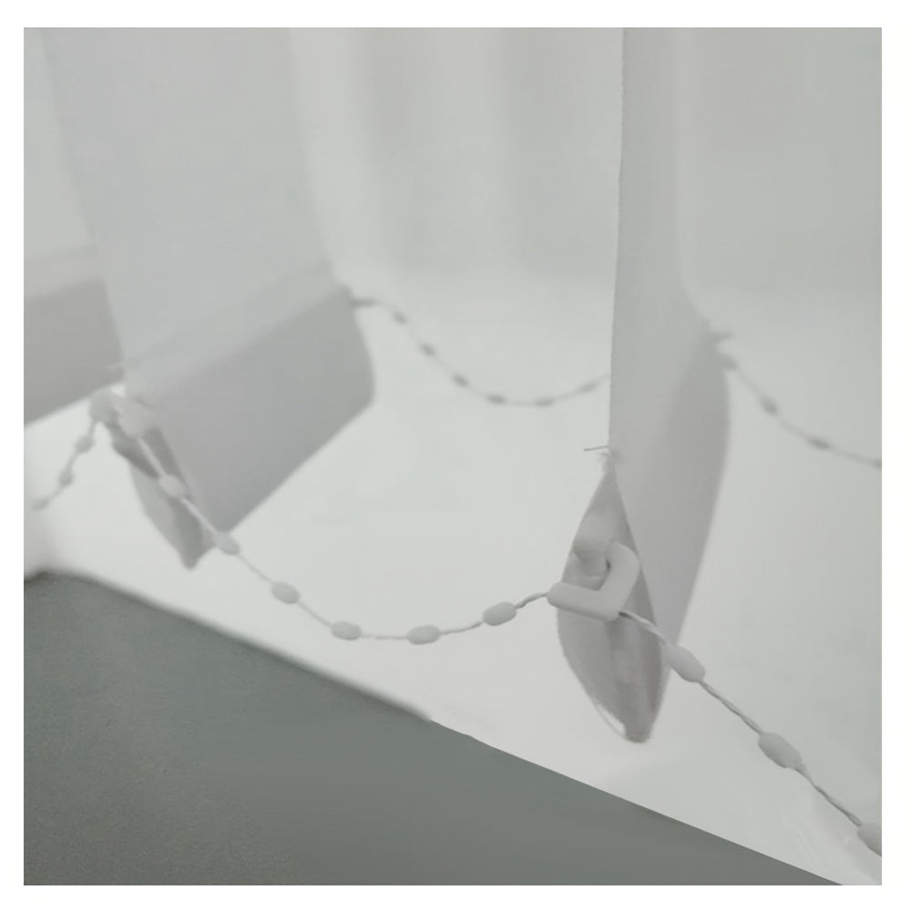 10-Meter White Beaded Chain for Vertical and Roller Blinds Replacement Accessory