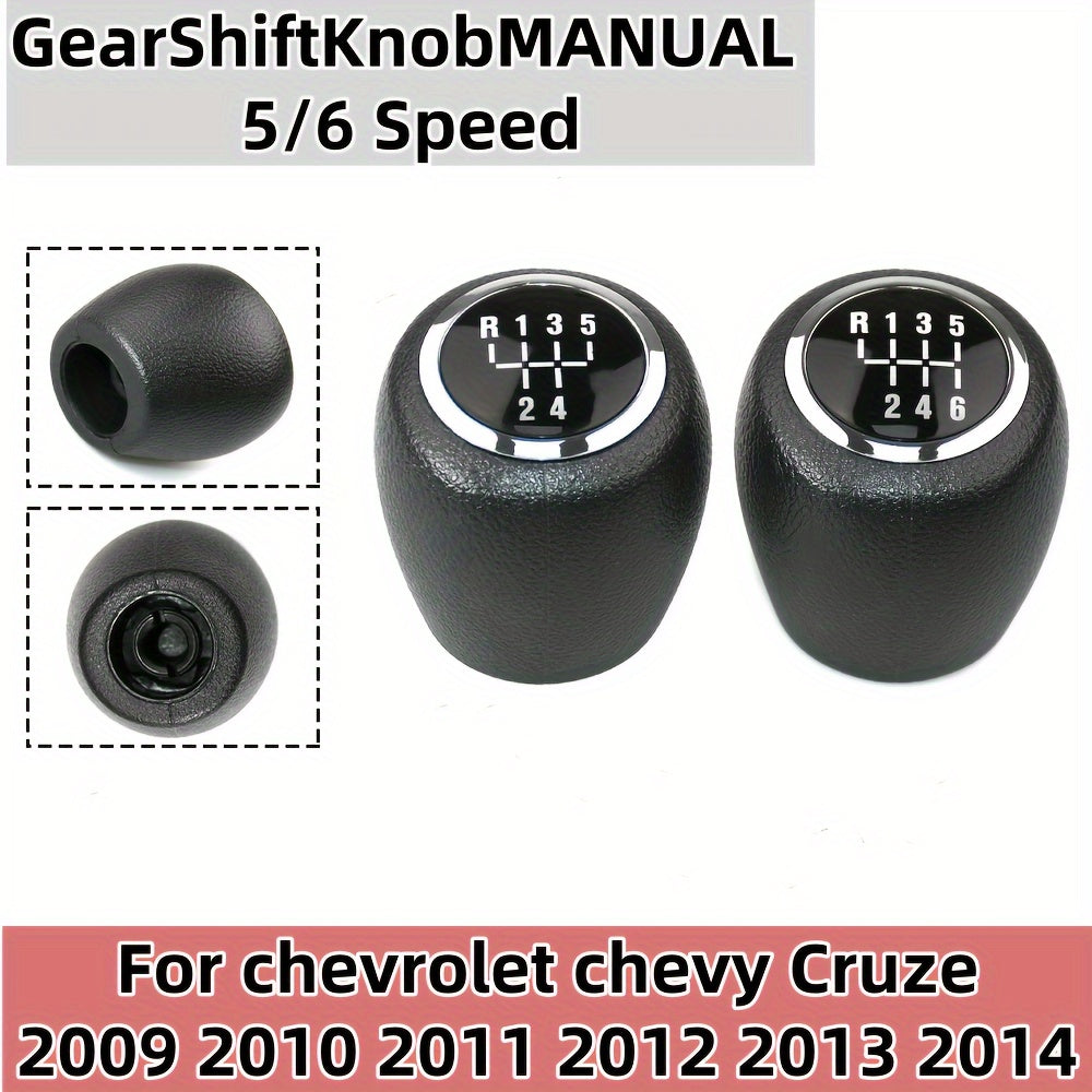 Manual Shift Knob ABS Plastic for Sedan Car 5/6 Speed MT Chrome Ring