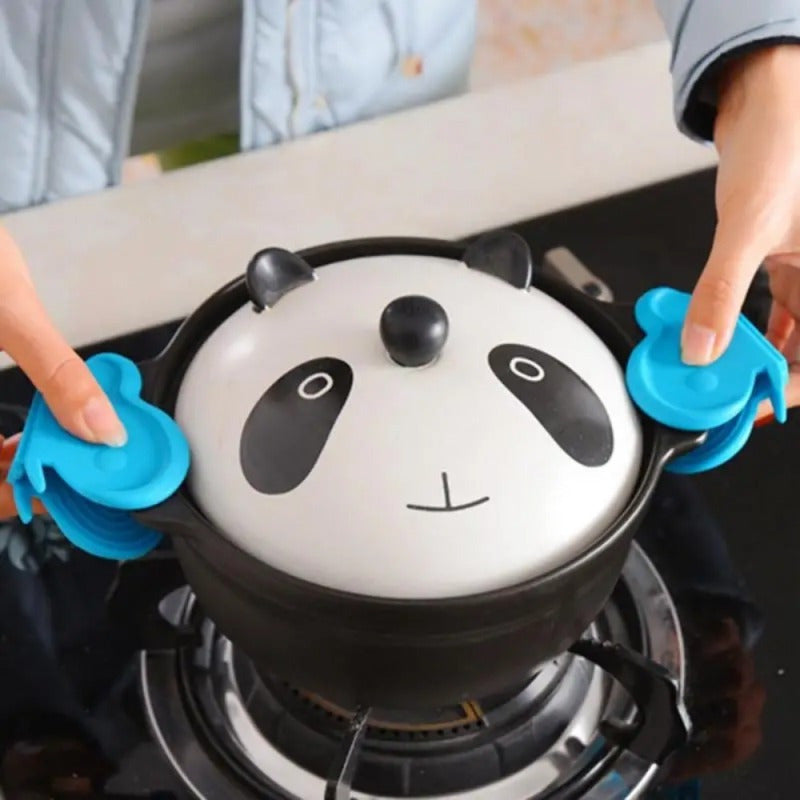 Silicone Kelebek Shaklidagi Qozon Tutqich Kliplari - 2 Ta To'plam, Qozonlar, Qozonlar va Idishlar uchun Mustahkam Qaytmas Tutqich - Pishirish, Pishirish, Sayohat, Ish va Ovqatlanish uchun Ko'p Maqsadli Oshxona Aksessuari