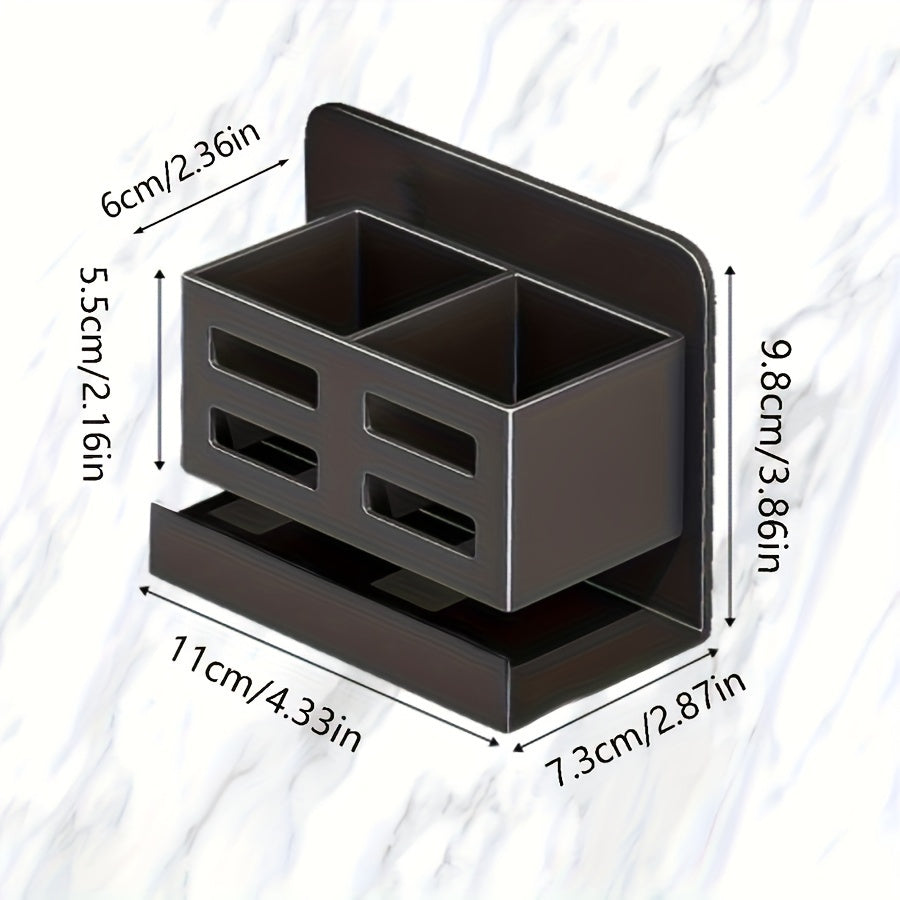 Wall-Mounted Storage Rack Self-Adhesive Organizer for Bathroom Kitchen Shower