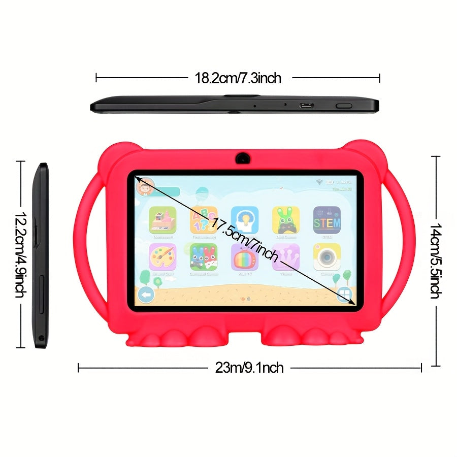 Tableta para niños de 7 pulgadas con 32GB de ROM, 2GB de RAM, Android 11, protección ocular, control parental, funda a prueba de golpes