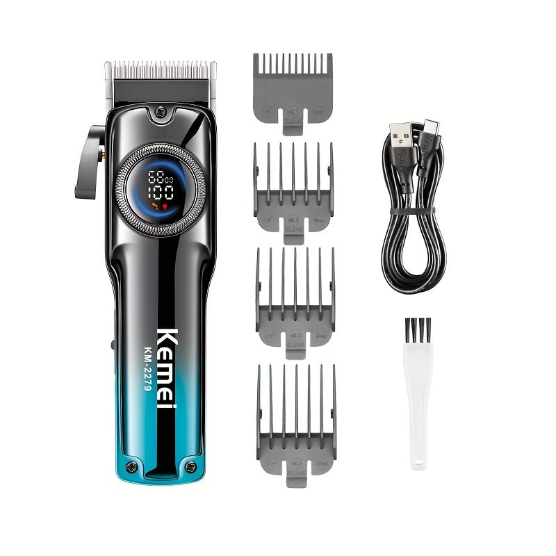 Kit de cortapelos eléctrico con pantalla LCD, recargable por USB para uso en el salón de belleza en casa