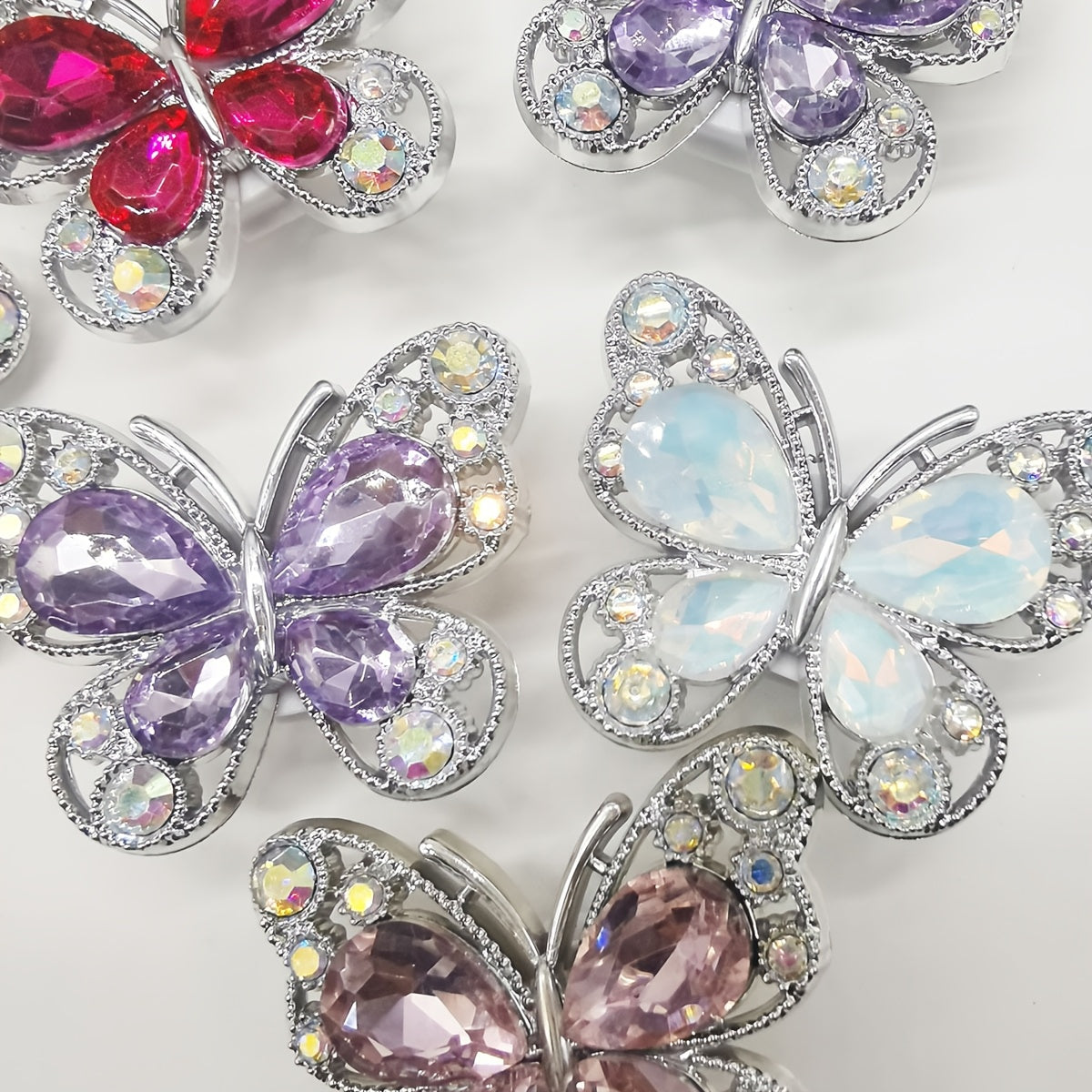 Women Rhinestone Butterfly Shoe Lace Charms Jewelry Shoe Decorations Accessories