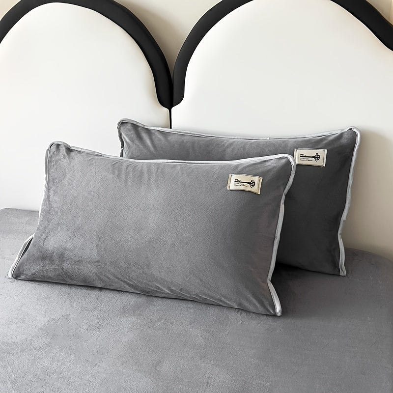 Crystal Velvet Pillowcase for Autumn Winter Warmth and Comfort