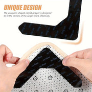 Pack of 4/8 Carpet Corner Stickers with Non-Slip Double-Sided Tape for Indoor and Auto Use