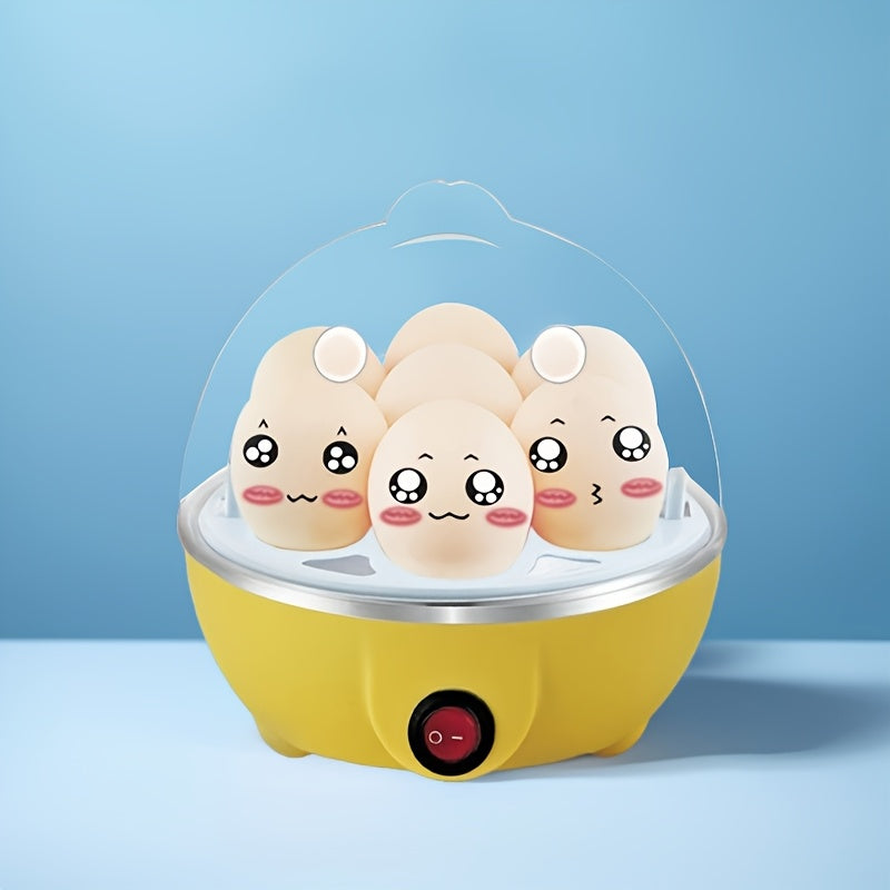 Yevropa Standarti 220V Tuxum Pishirgich vaqti bilan, bug'lash va tuxum qovurish, Mini Elektrik Qovurilgan Pan. Avtomatik Nonushta Mashinasi Quvvat O'chirilishi bilan.