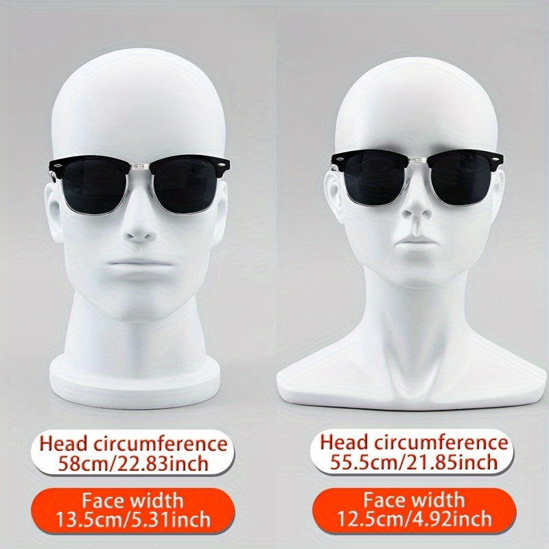 Men's Oval Sunglasses with UV Protection for Travel and Casual Wear