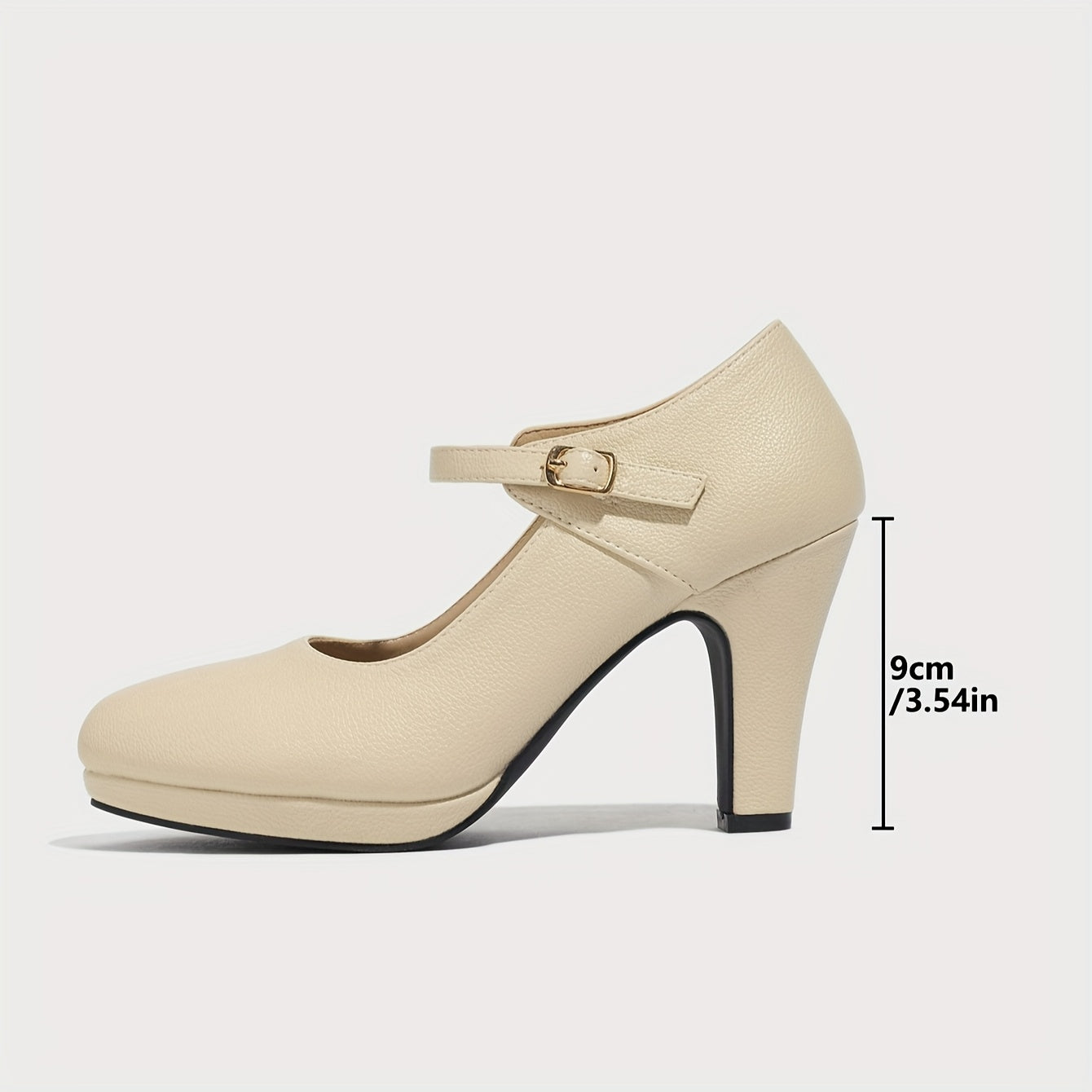 Women High Heel Platform Shoes Elegant Party Dress Heel Black Size 7