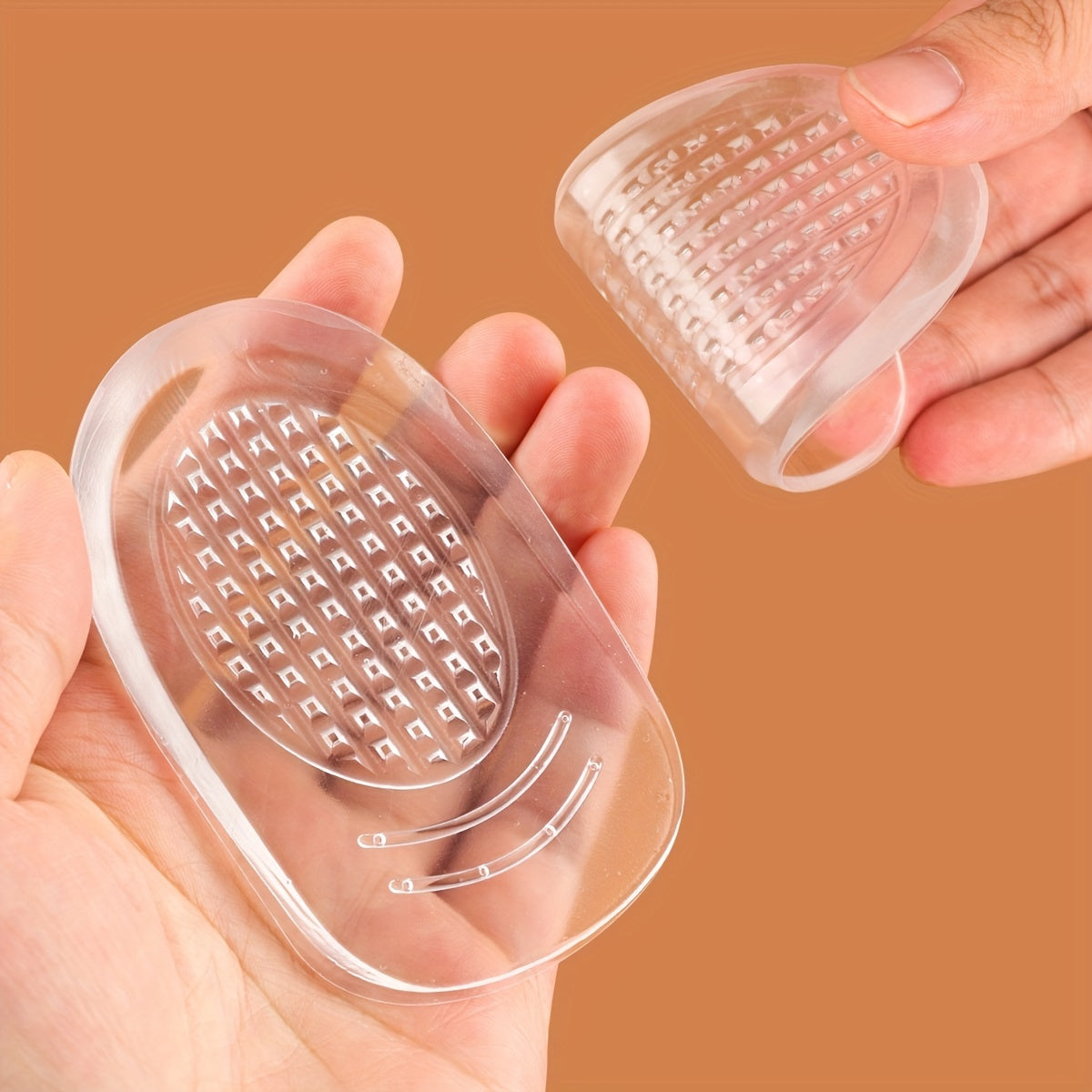Women Silicone Heel Cushions Self-Adhesive Non-Slip Insoles