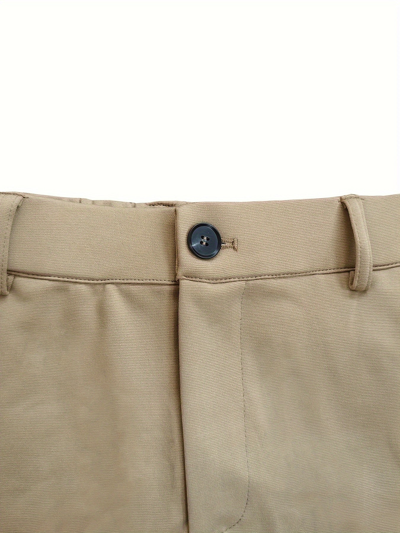 Men's Skinny Fit Polyester Knit Pants with Zipper Detail for All Seasons