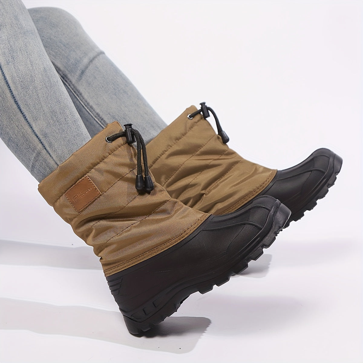 Women’s Mid-Calf Snow Boots Waterproof Slip-On Winter Rain Shoes