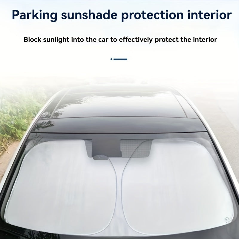 Sombrilla para coche de titanio universal plata protección UV aislamiento térmico