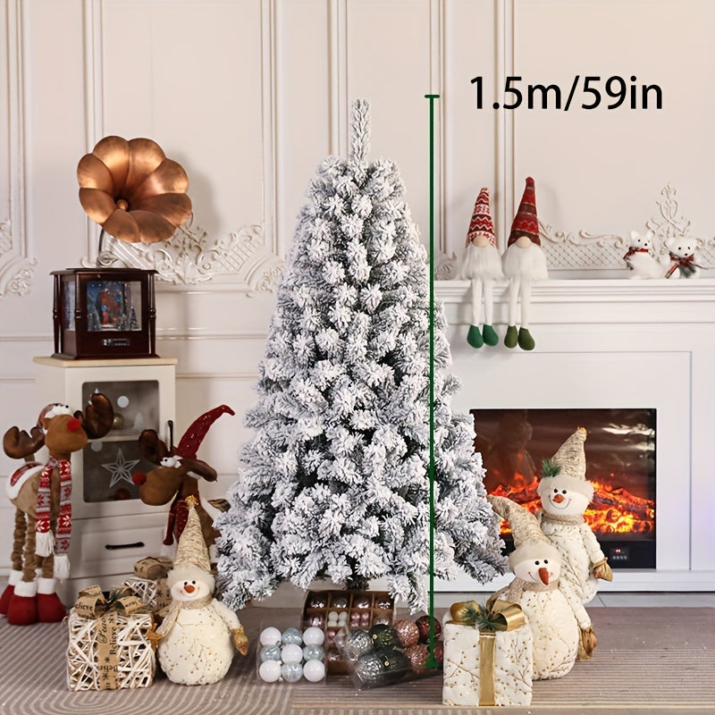 Artificial Christmas Tree PVC and Plush Fake Cedar Holiday Decor for Home Office Garden