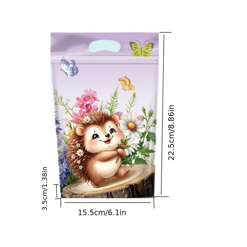 50-та ўз-ўзини yopadigan kartonli quyoncha sovgʻa sumkalar, partiyaga sovgʻa uchun 25.4x15.24x3.56 sm