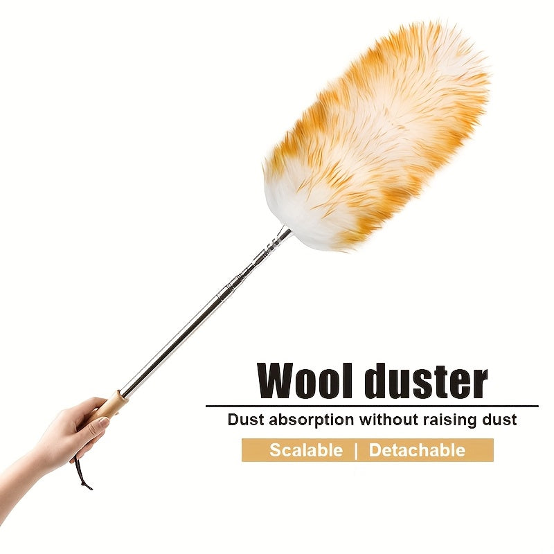 Wooden Bamboo Duster Extendable Dusting Tool for Ash and Dust Cleaning