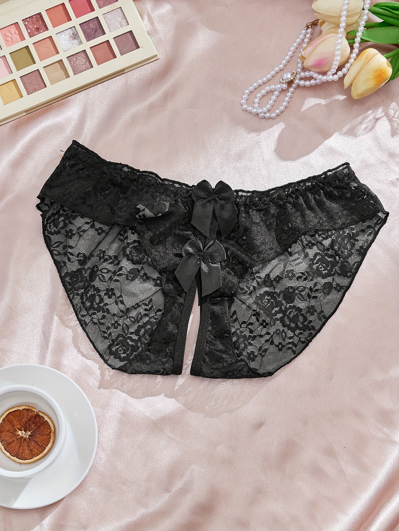 Kattalar uchun sexy dantel ichki kiyim, ochiq qism, bog'ich detali, yuqori cho'zilish, yarim shaffof naylon aralashmasi. Qo'l bilan yuvish mumkin.