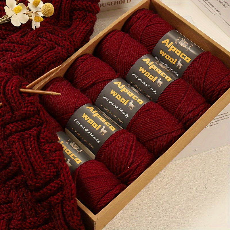 Multicolored Alpaca Wool Yarn 500G Thick Knitting Needles for Autumn Winter Projects