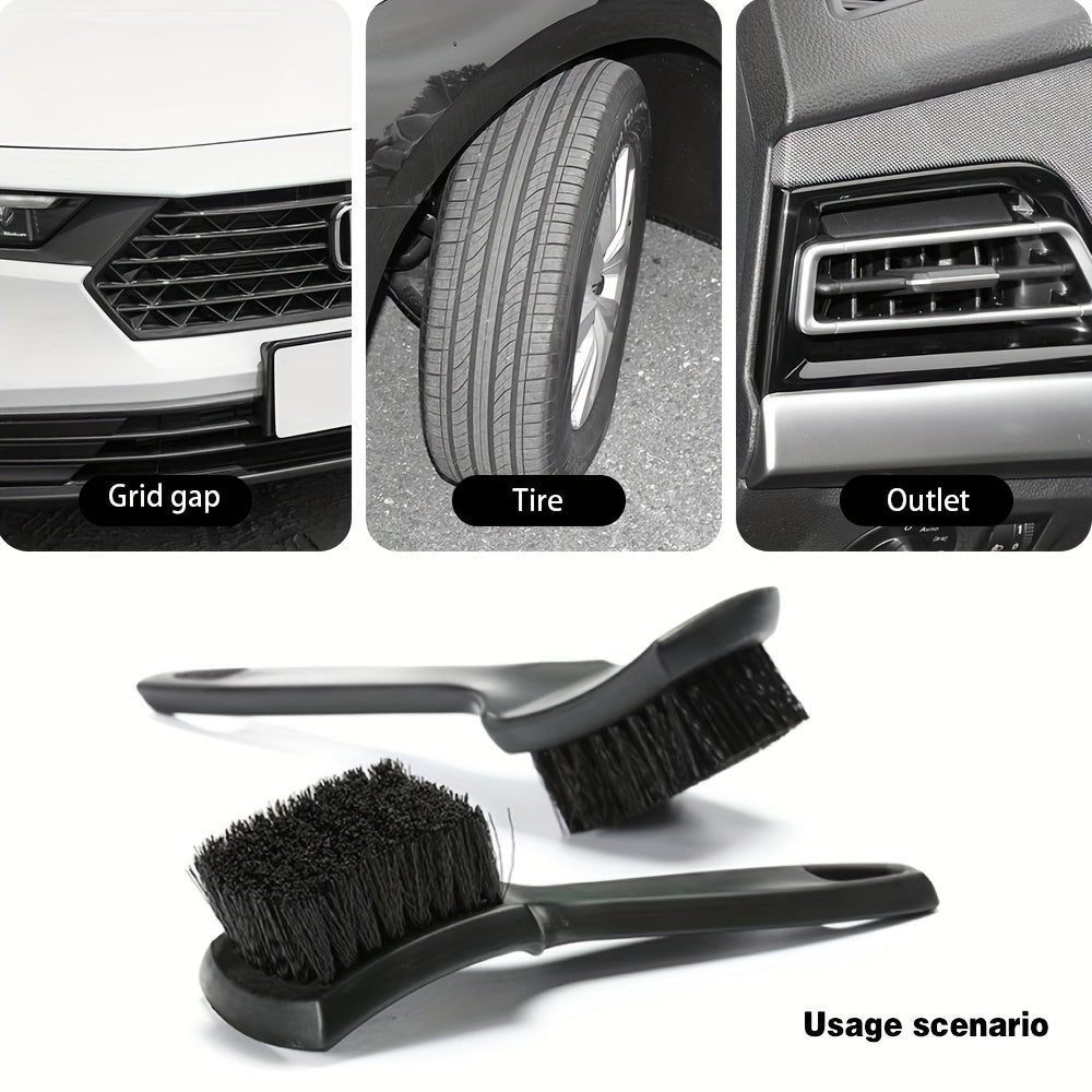 Car Tire Rim Brush Wheel Hub Cleaner Black White Car Washing Tool