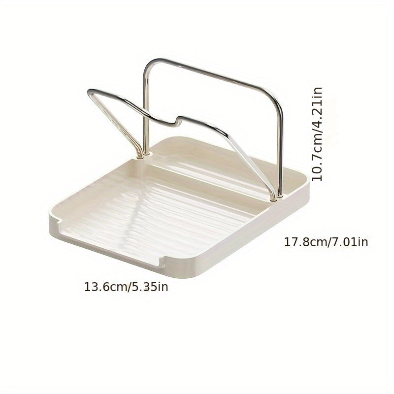 Double Layer Pot and Utensil Holder with Drainage, Durable ABS Kitchen Organizer