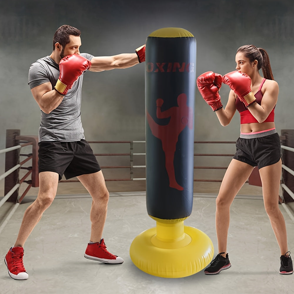 Lightweight Foldable PVC Vertical Punching Bag for Home Gym and Training