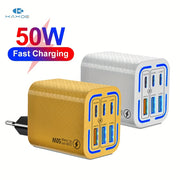 50W USB-C devor zaryadlagichi Yevropa standarti tez zaryadlash sayohat uchun mos iPhone Samsung uchun