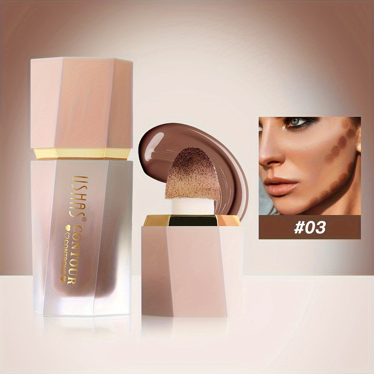 Set de 3 tonos de barra correctora para mujer de cobertura total, maquillaje mate de larga duración