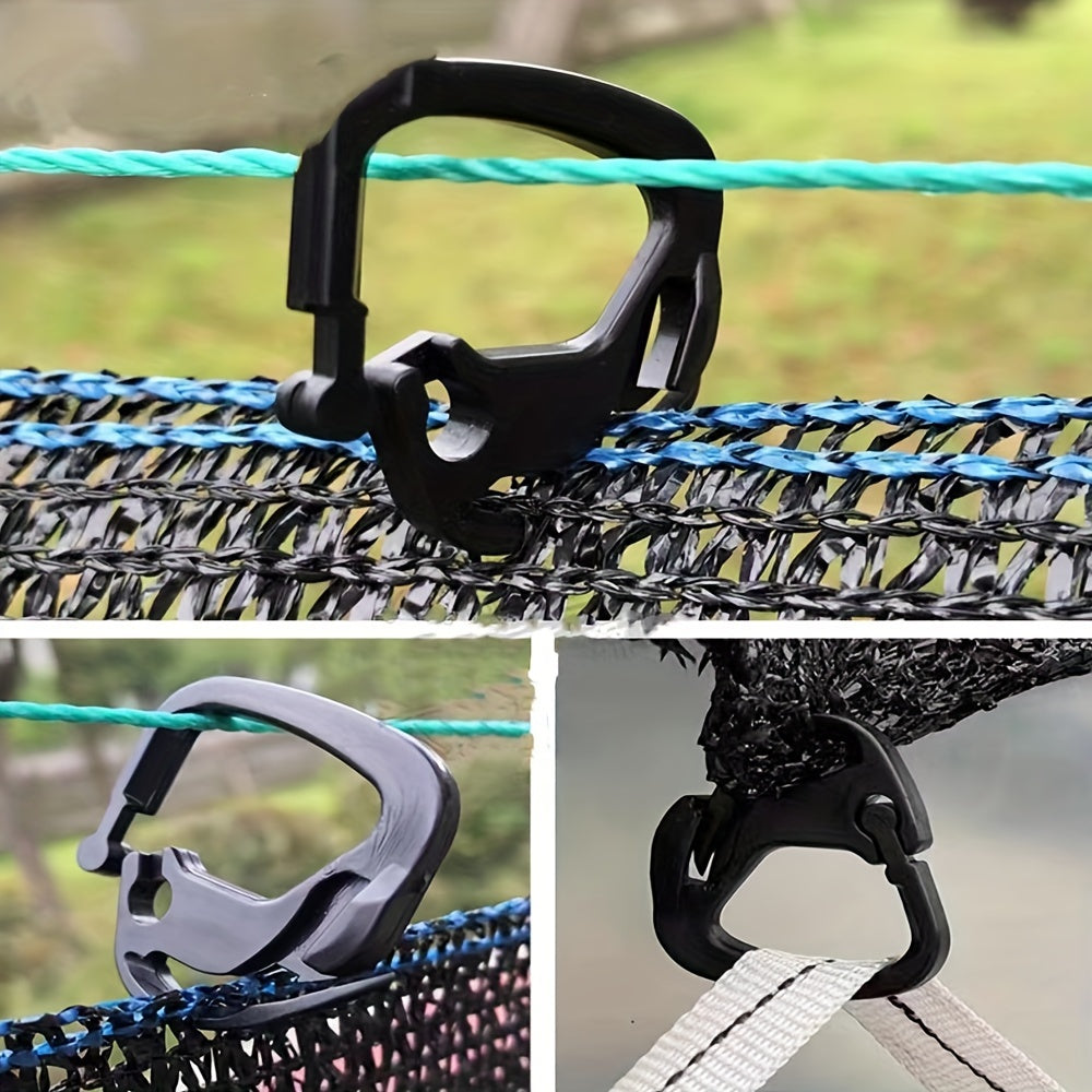 30 Shade Net Clips for Greenhouse and Outdoor Sunshade Fastening Black Plastic Set of 30