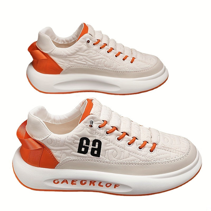 Men's Large Size Chinese Style Dad Sneakers with Thick Rubber Sole Elastic Band Closure Faux Upper Fabric Lining Casual Sports