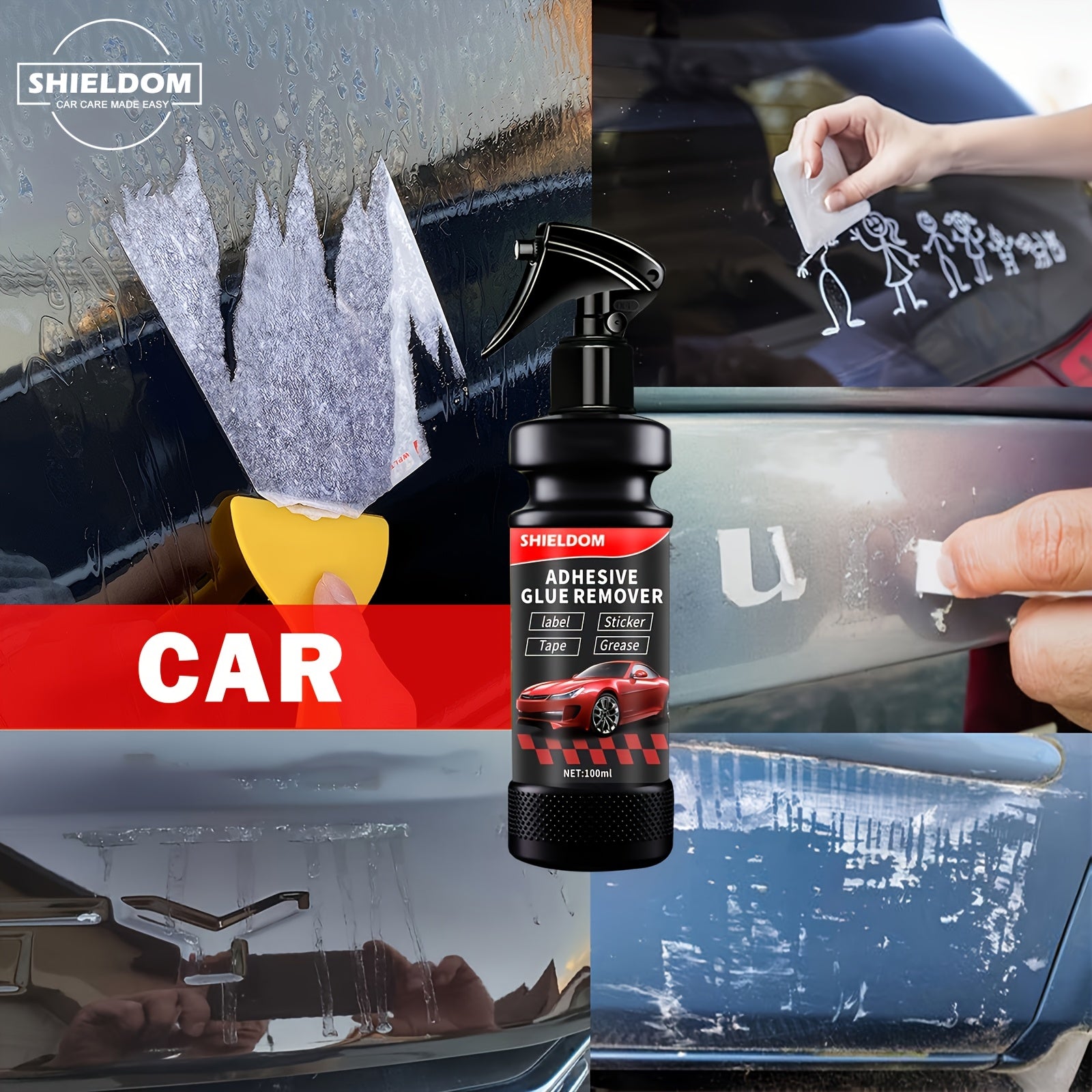 Car Glue Remover Spray for Sticky Residue and Decals | Easy Stain Removal