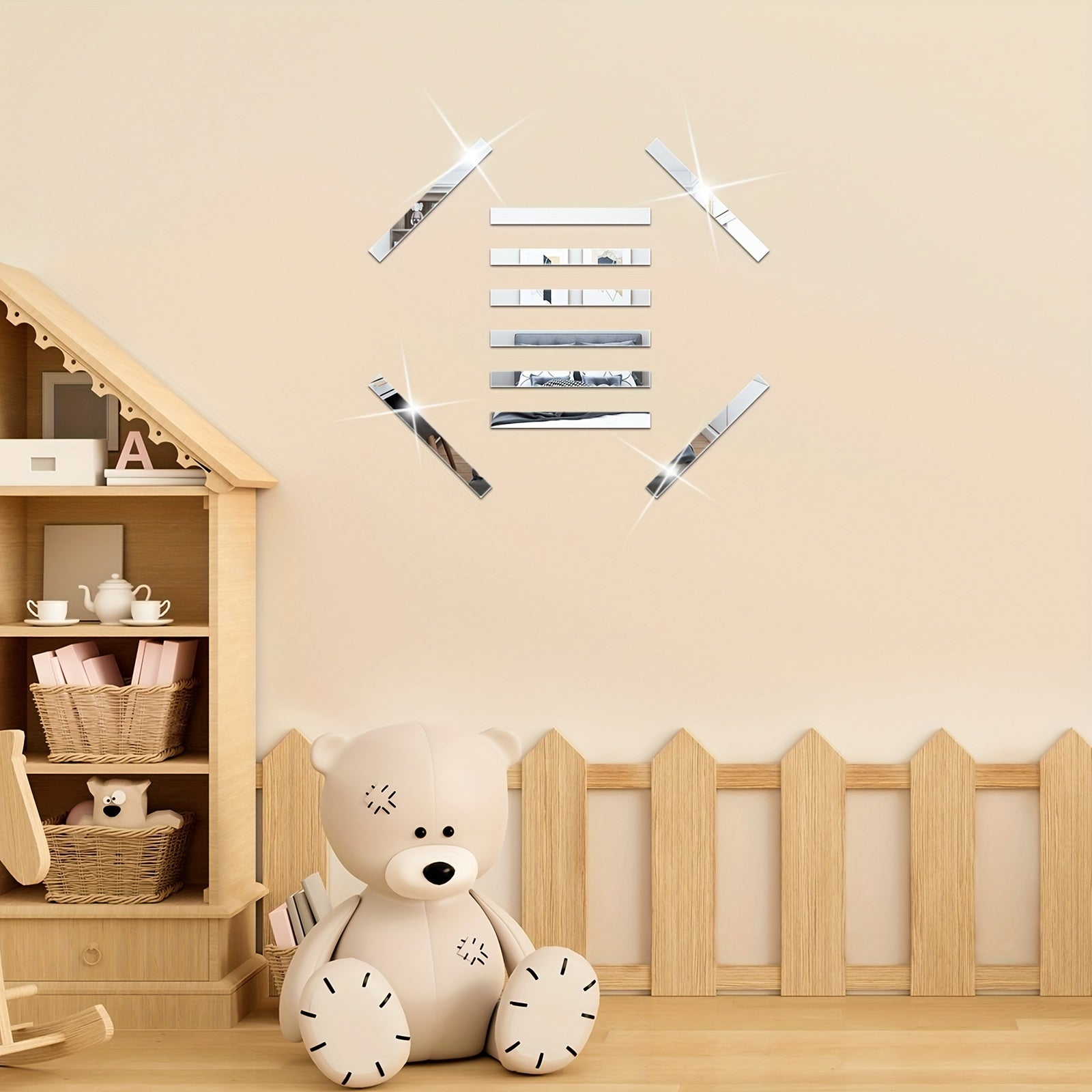 10 Shatterproof Acrylic Mirror Wall Stickers for Living Room Bedroom Bathroom Kitchen Decor