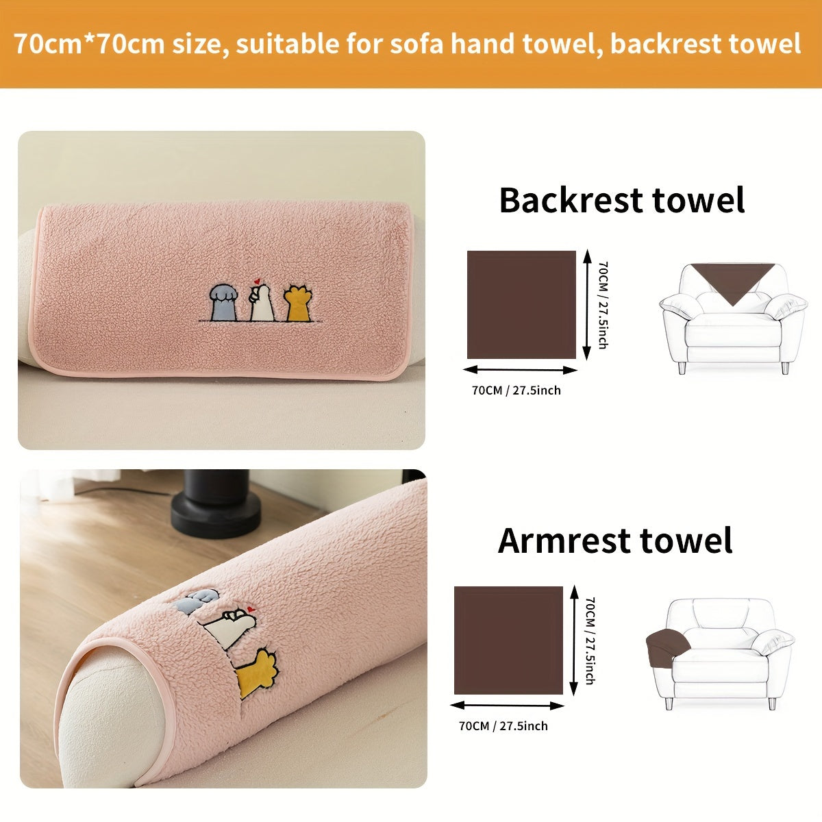 Plush Sofa Slipcover and Pillowcase Protects Furniture in Any Room