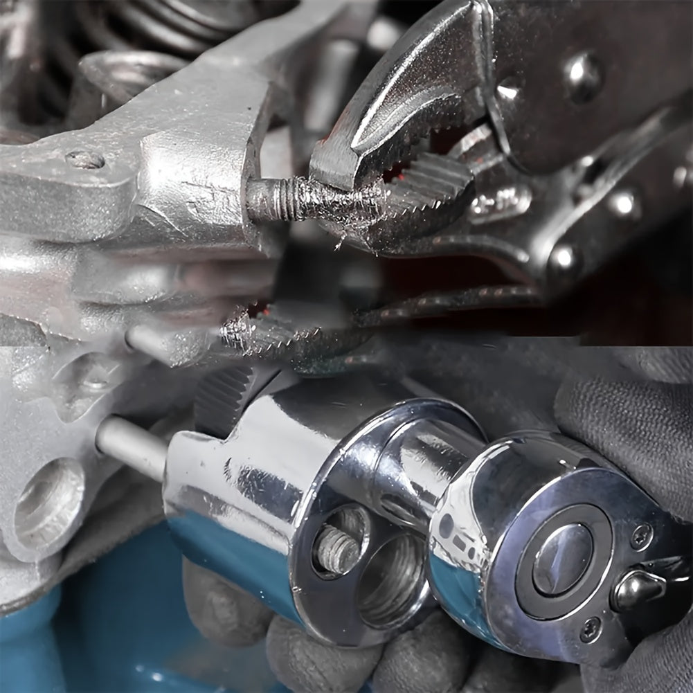 Heavy Duty Steel Bolt and Nut Extractor Tool, Adjustable 1/4” to 3/4” Drive Ratchet for Cars and Trucks