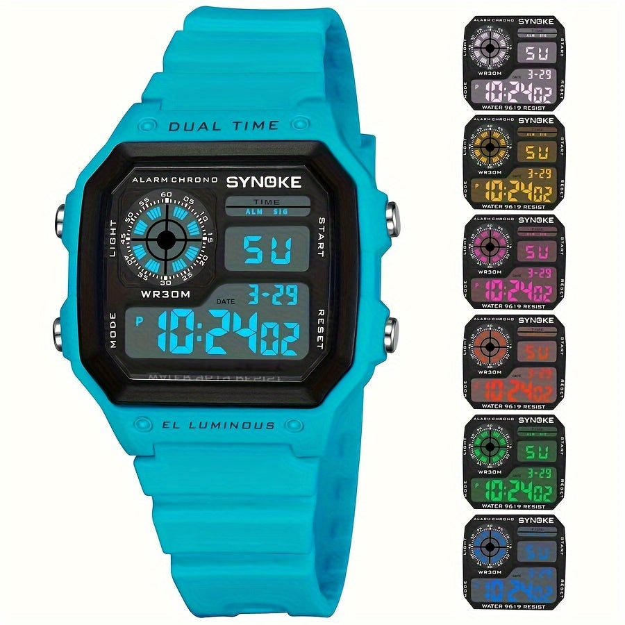 Waterproof Sports Watch for Men Square Shiny Durable Gift