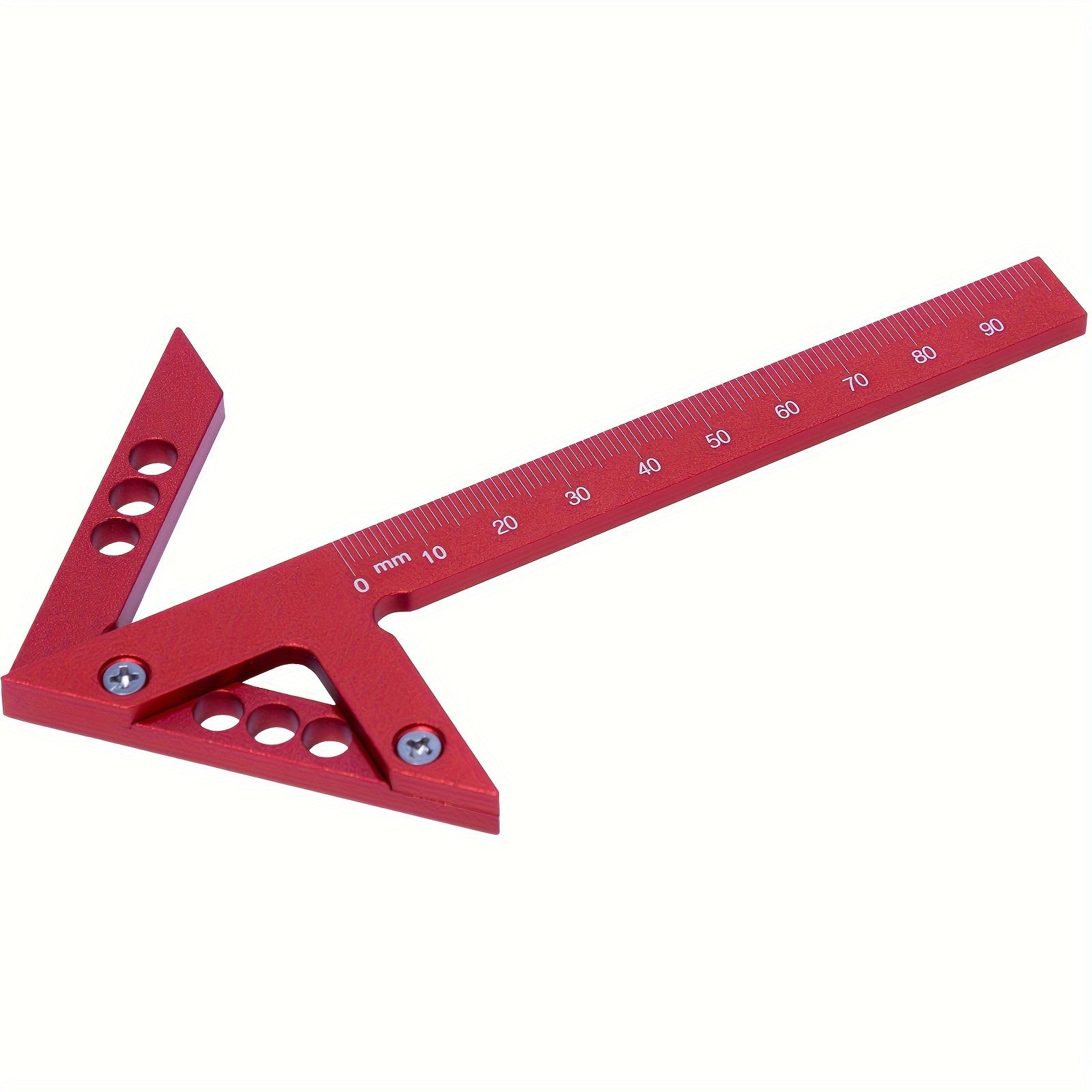 Escuadra de carpintería de aleación de aluminio, regla medidora de línea, marcador de ángulo, regla impermeable