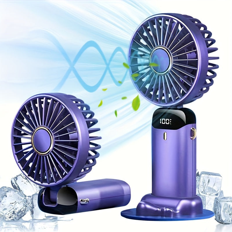 Aromatherapy Handheld Fan Rechargeable USB Long Battery Indoor Outdoor Use