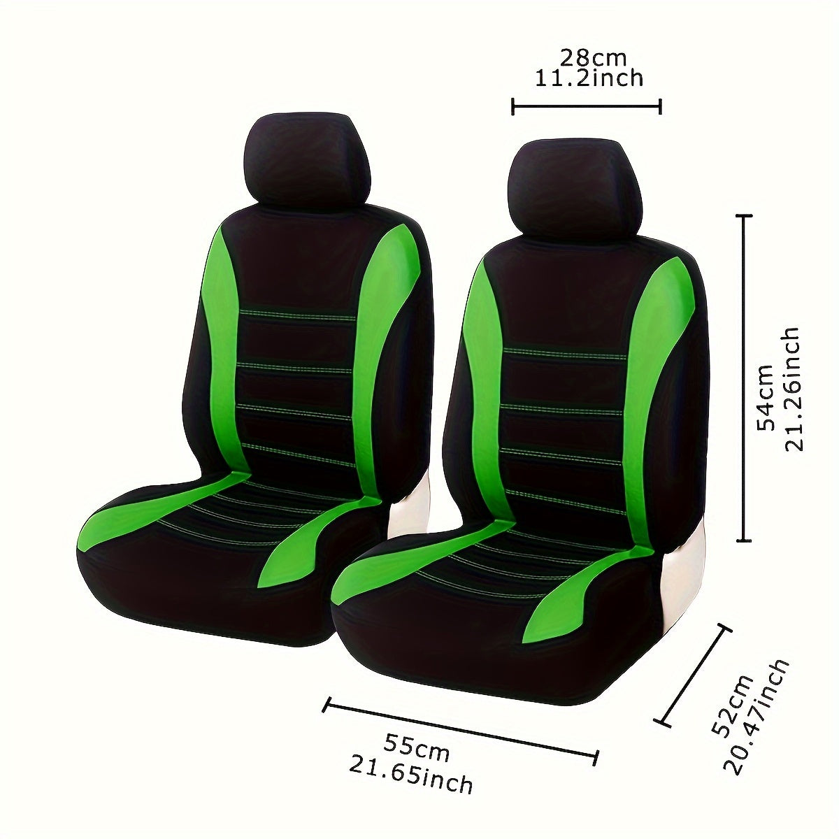 Front Seat Car Seat Covers Set, Universal Fit, Cloth Material