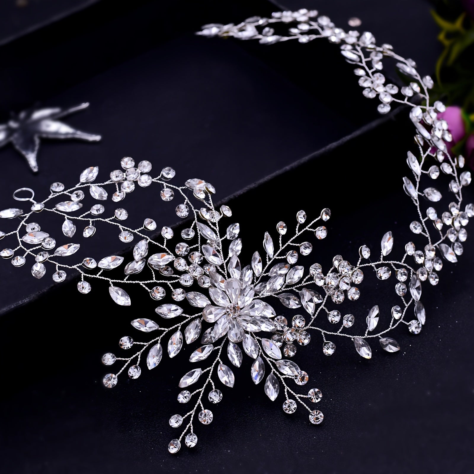 Women's Hair Band with Rhinestones for Bridal Wedding Dress Accessories