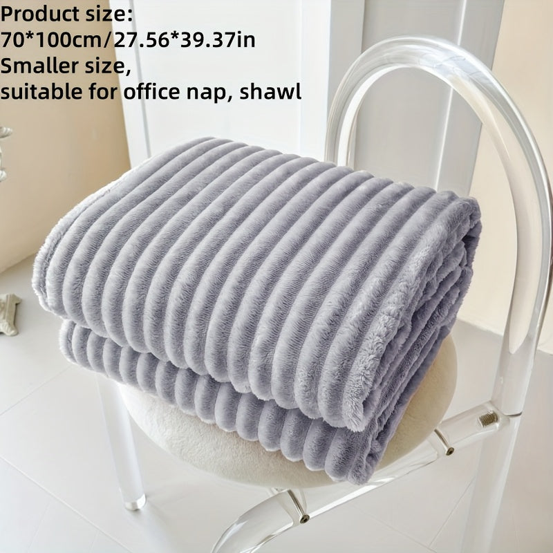 Faux Rabbit Fur Throw Blanket Double-Sided Soft Cozy for Sofa Camping Naps 70x100cm