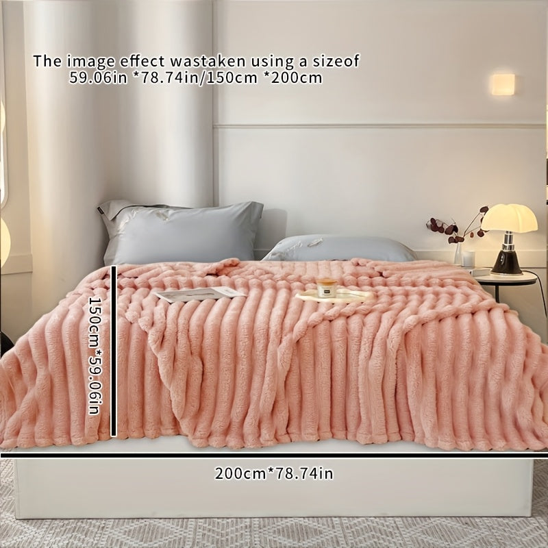 Manta de pelo sintético de lujo para sofá, cama, viaje, suave, para todas las estaciones