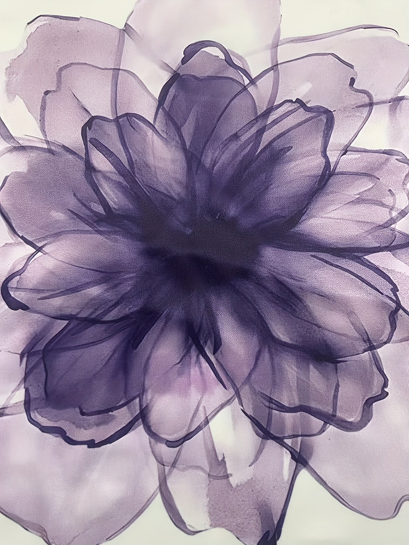 Plus Size Women's V-Neck Floral Print T-Shirt Lightweight Short Sleeve White Purple Black