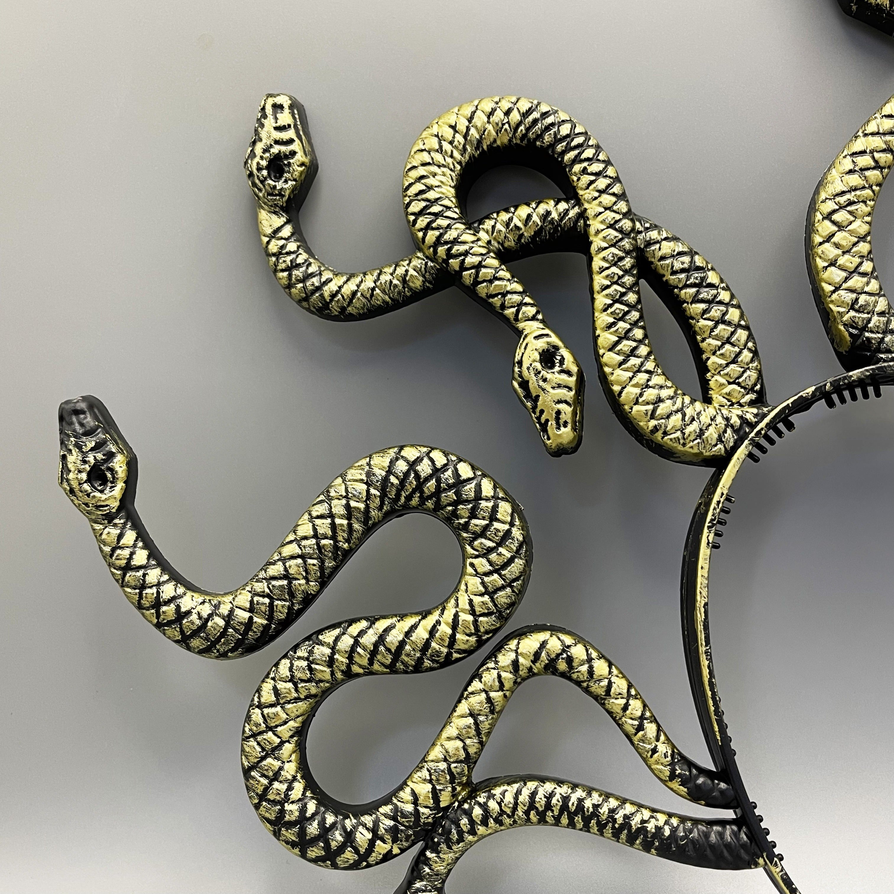 Antique Distressed Medusa Snake Headband Costume Accessory for Halloween Parties
