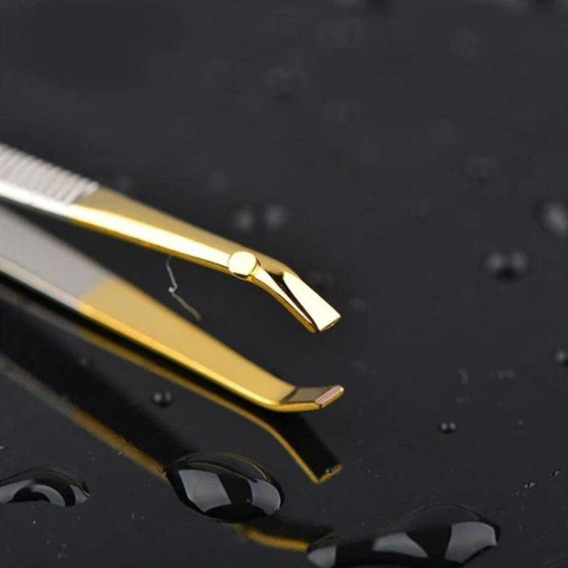 Женские пинцеты для бровей из нержавеющей стали с наклонным концом для удаления волос