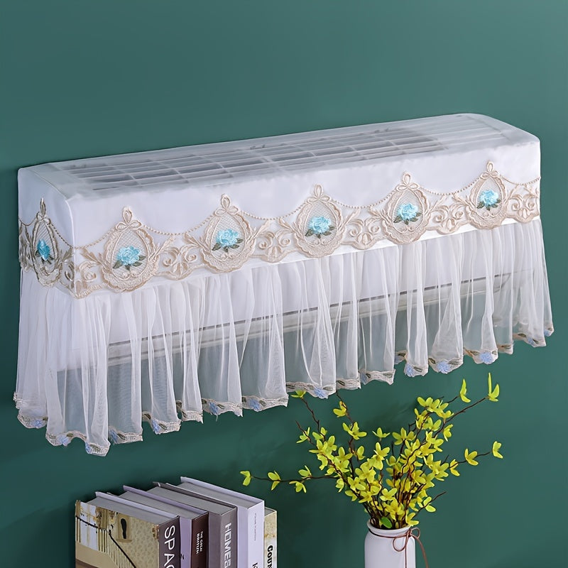 Embroidered Air Conditioner Cover Dustproof Stylish Decor Fits All Units