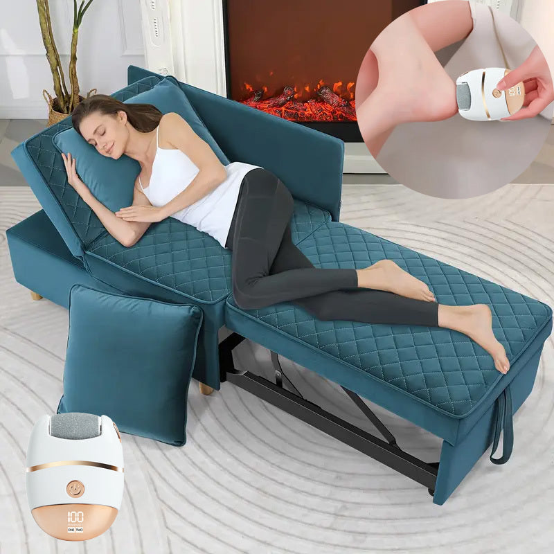 Rechargeable Electric Foot Grinder with 2 Spare Heads for Cracked and Hardened Feet