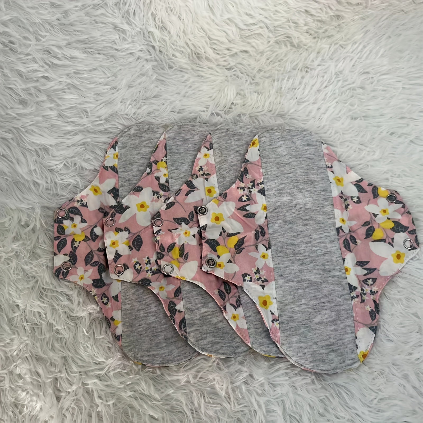 4pcs Unscented Cotton Panty Liners with Graphene Core Reusable Menstrual Pads