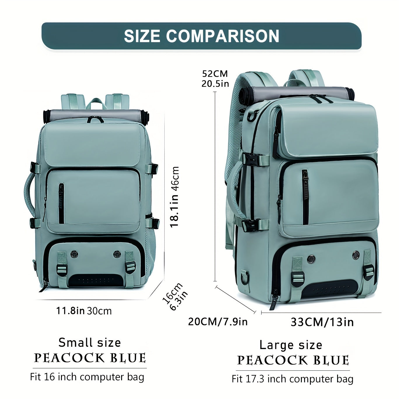 Hiking Backpack for Men and Women with Shoe Compartment USB Charging 17-Inch Laptop Water-Resistant Casual