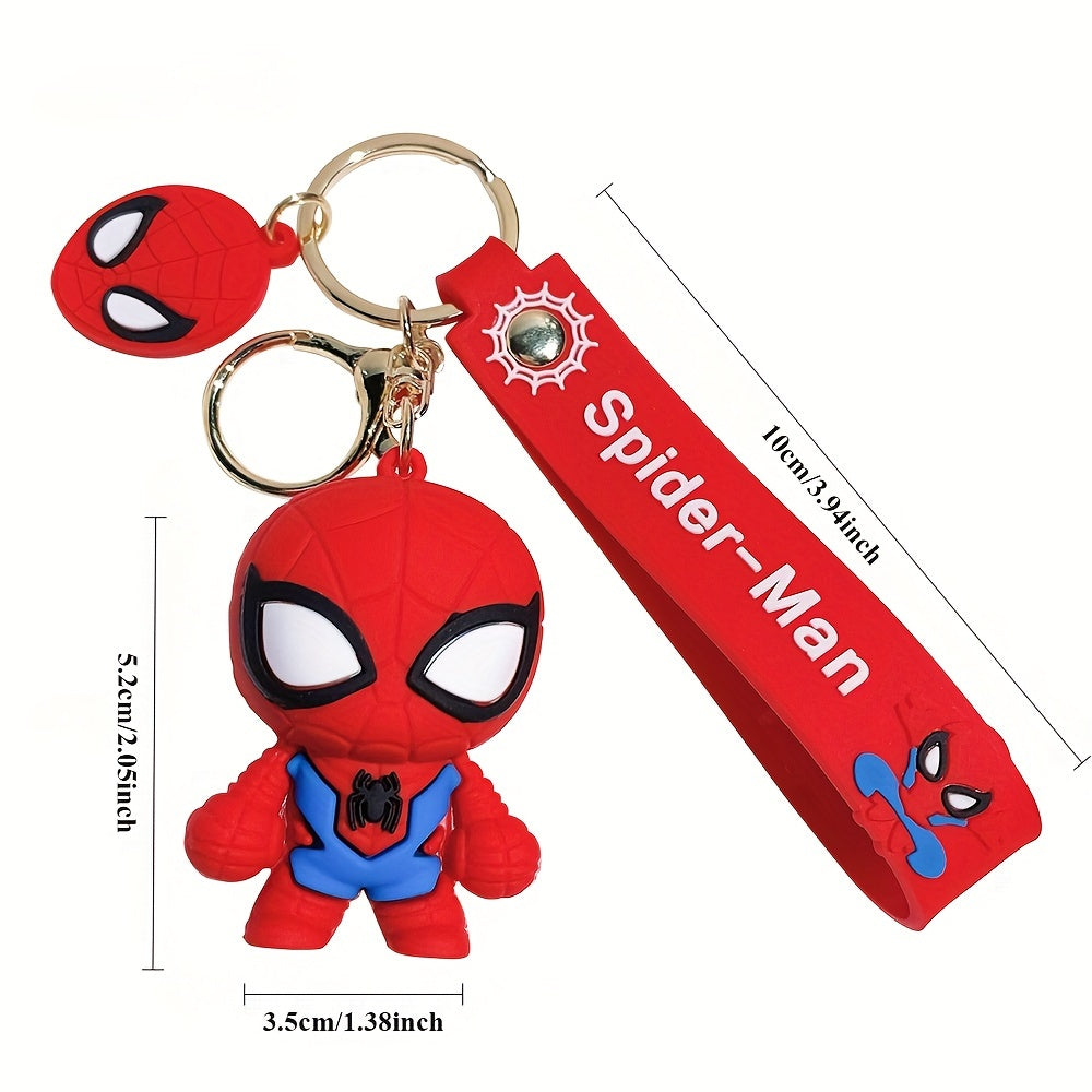 Bolalar PVC Silikon Spider-Man kalit choklari multfilm Yaxshi va Yomon tomoni tomchi yopishtiruvchi bezak